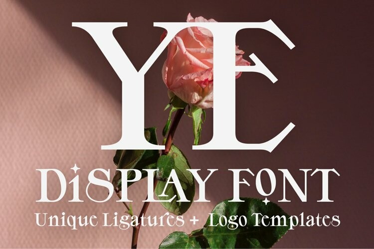 YE bold ligature serif