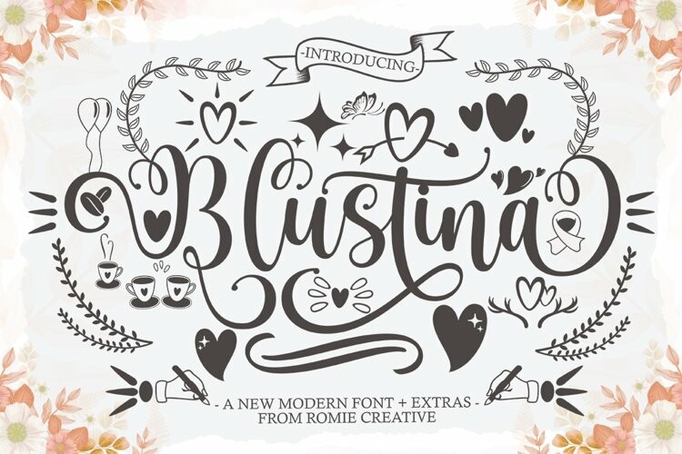 Blustina Script Font