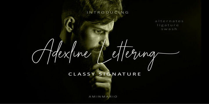 Adexline Lettering Font Family