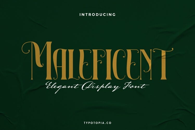 Maleficient The Elegant Display Font Maleficient The Elegant Display Font