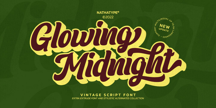 Glowing Midnight Font Glowing Midnight Font