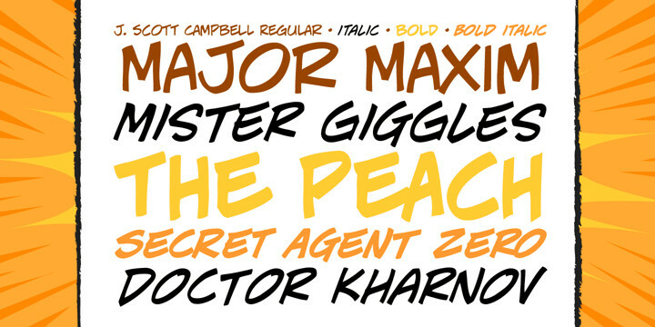 J Scott Campbell Font Family