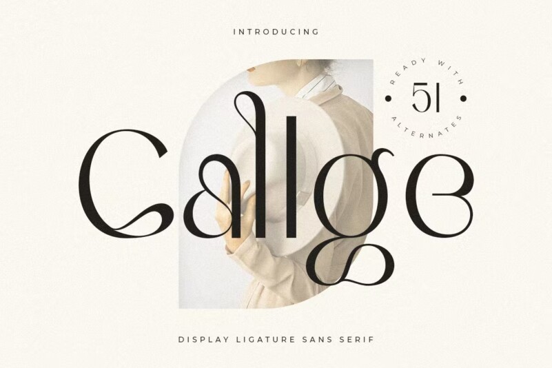 Callge display ligature sans serif - Free Font