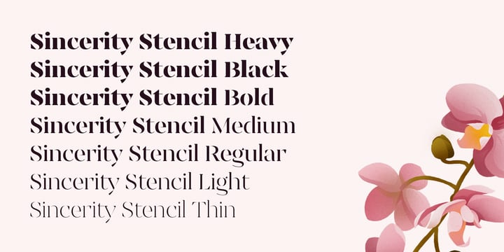 Sincerity Stencil Font Family