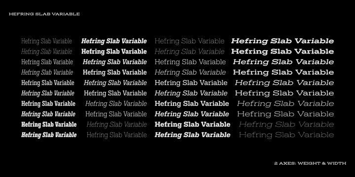 Hefring Slab Variable Font Family