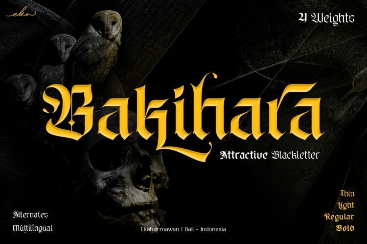 Bakihara - Blackletter Font Family
