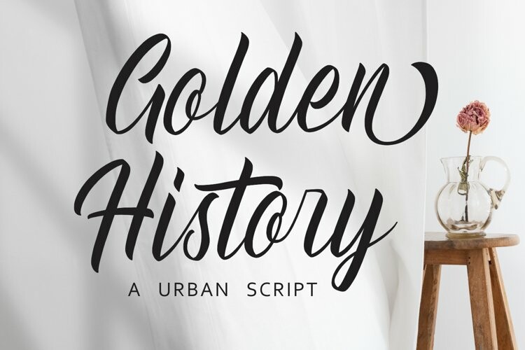 Golden History - Urban Script Font Golden History - Urban Script Font
