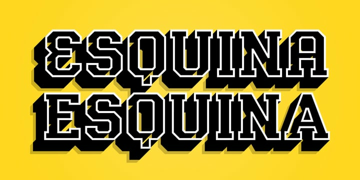 Esquina Outline Font Family
