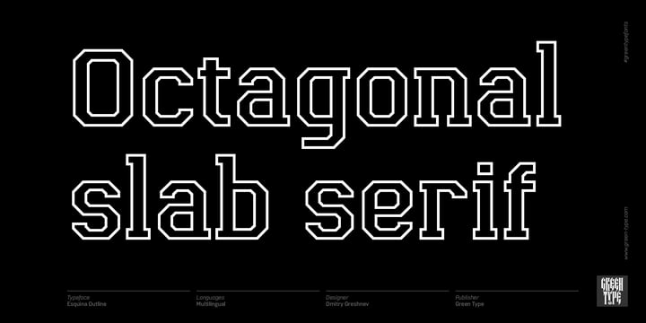 Esquina Outline Font Family