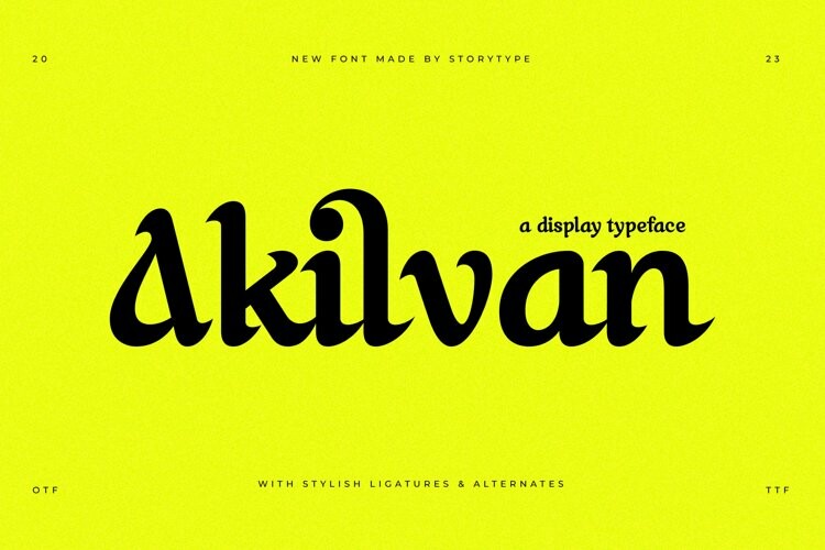 Akilvan Font Akilvan Font