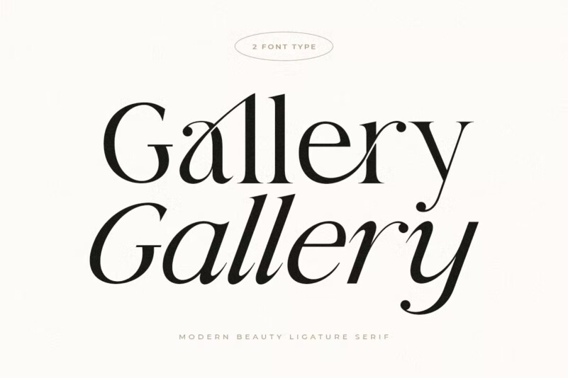 Gallery Modern Beauty Ligature Serif Free Font