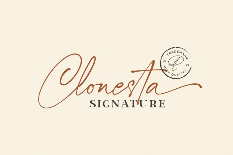 Clonesta Signature Font