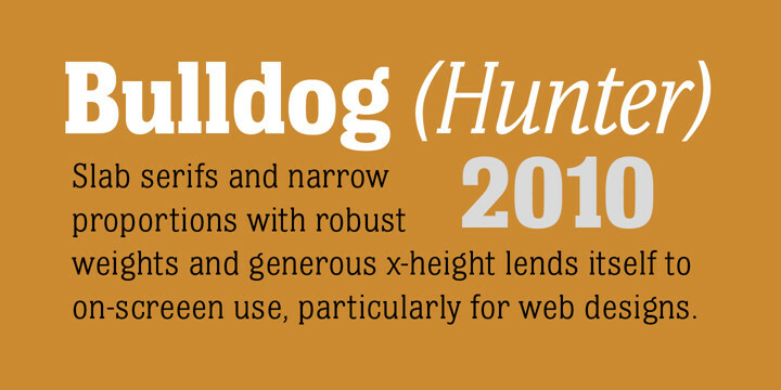 Bulldog Hunter Std Font Family