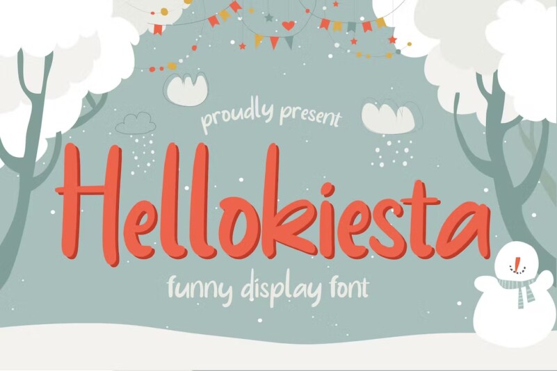 Fun Display Script Hellokiesta - Funny Display - Free Font