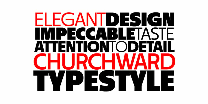 Churchward Typestyle Font Family Churchward Typestyle Font Family