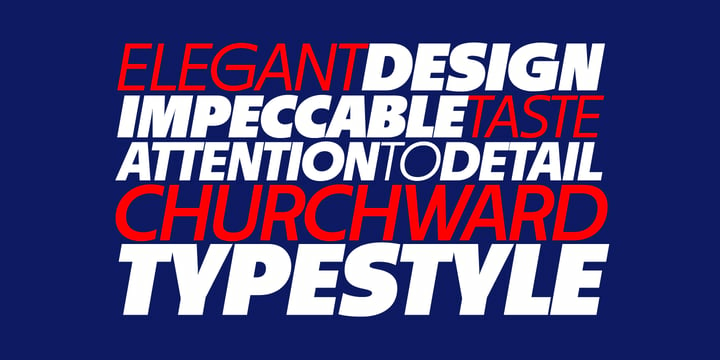 Churchward Typestyle Font Family