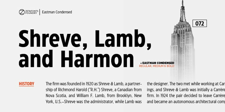 Eastman Condensed Font Family