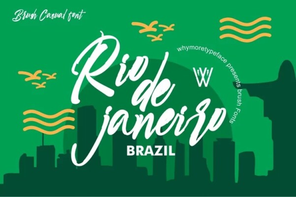 Rio de janeiro Script Brush Fonts - Free Font