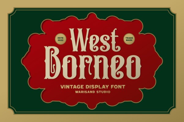 West Borneo - Vintage Font - Free Font