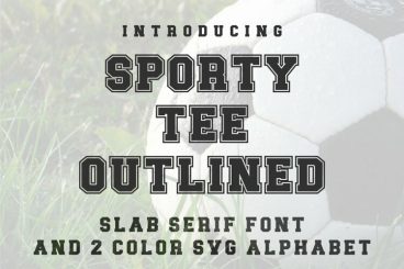 Sporty Tee Outlined Font