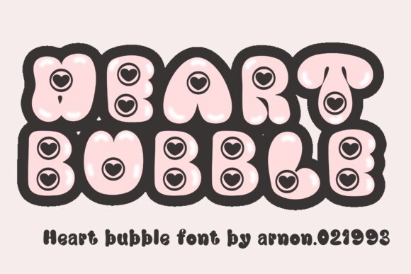 Heart Bubble Font - Free Font