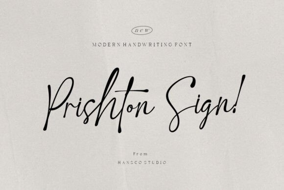 Prishton Sign Typeface - Free Font