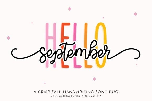Hello September Duo Font - Free Font