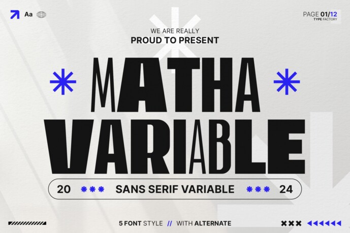 Matha Variable Font Family - Free Font