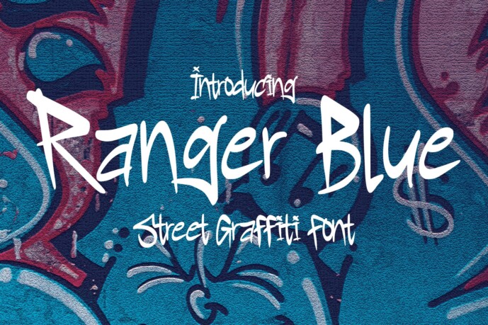 Ranger Blue Graffiti Font - Free Font