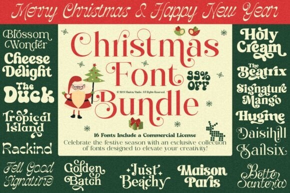 Christmas Bundle | Festive Holiday Font - Free Font