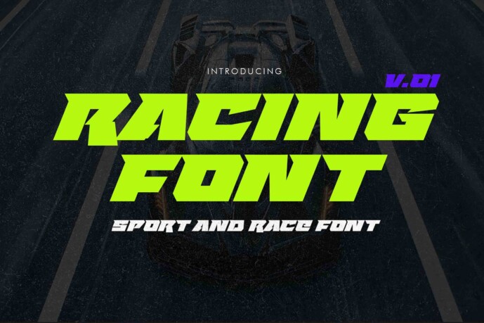 Four Racing Font Racing Font - Free Font