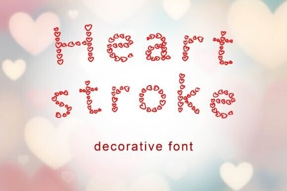 Heart Stroke Font - Free Font