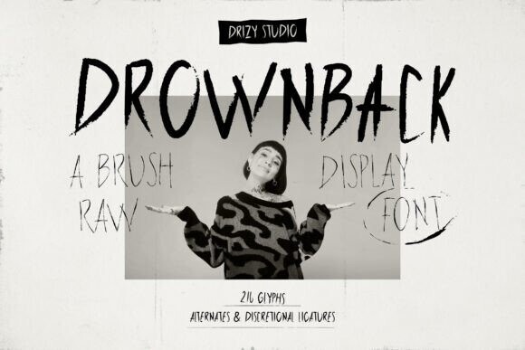 Five Script Drown Drownback Script Font - Free Font