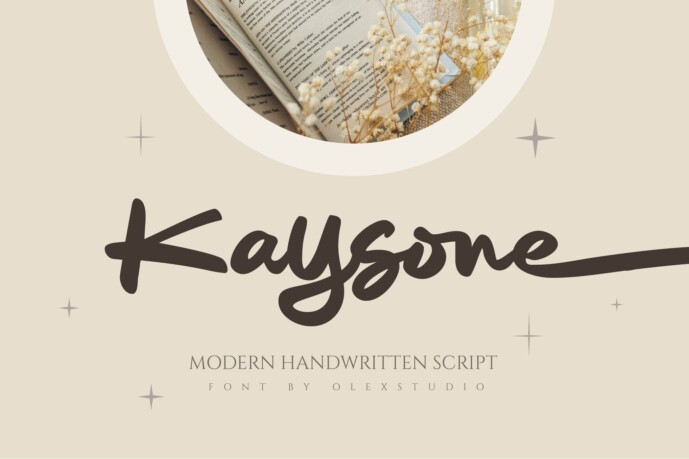 Kayone Handwritten script - Free Font