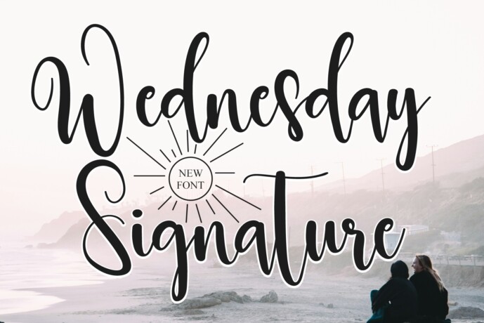 Wednesday Signature Font - Free Font