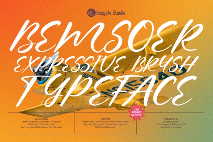 Bemsoer - Bold Expressive Brush Script - Free Font