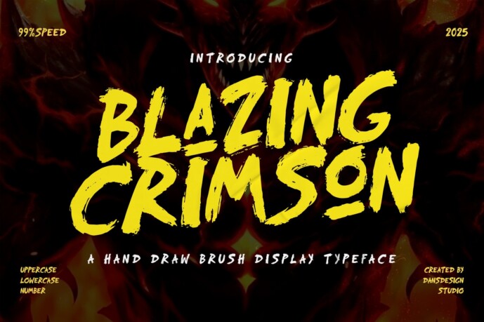 Blazing Crimson Font - Free Font