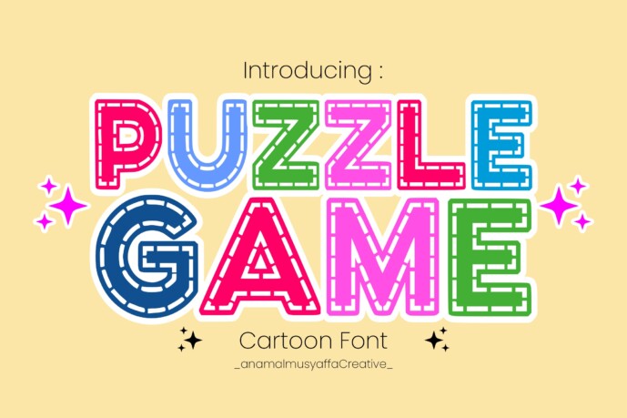 Puzzle Game Font - Free Font