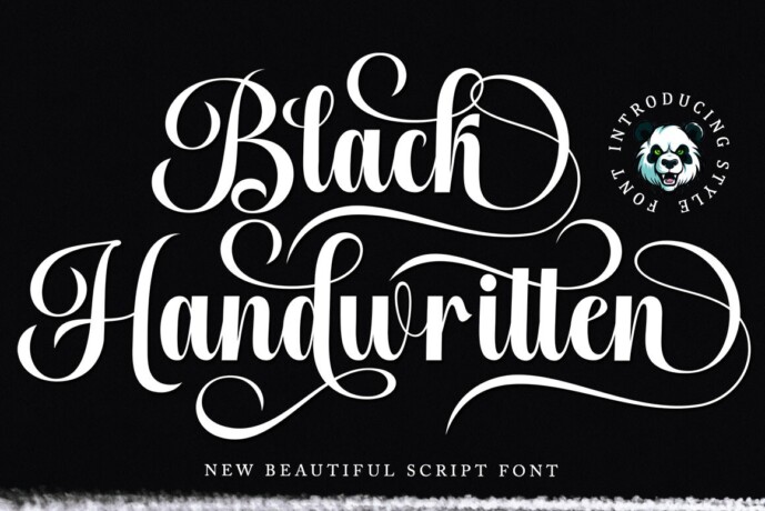 Black Handwritten Font - Free Font