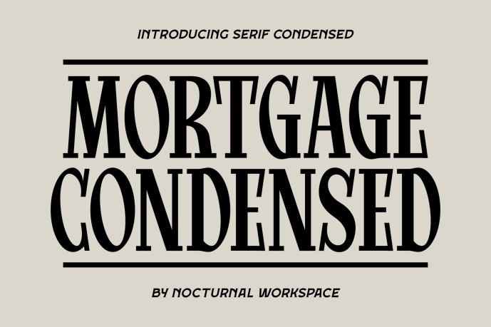 Mortgage Font Serif Condensed - Free Font