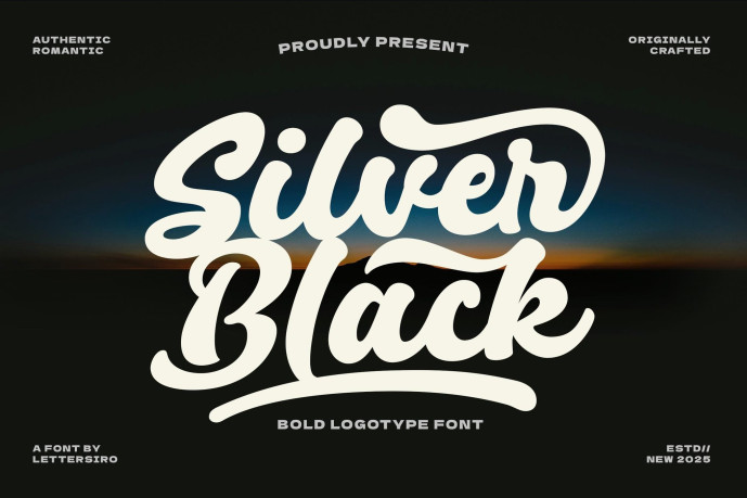 Silver Black - Bold Logo Font - Free Font