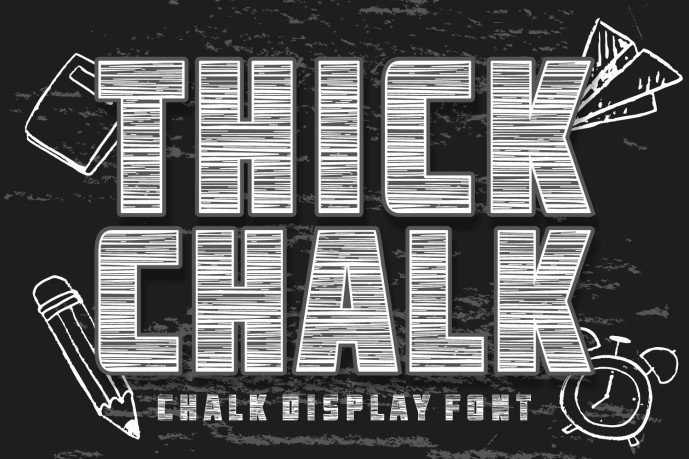 Thick Chalk Font - Free Font