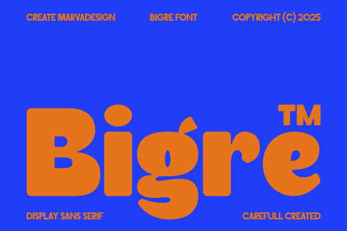 Bold Display Bigre - Bold Display Sans - Free Font