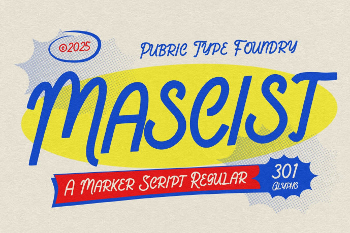 Ma Script Font Mascist Script Font - Free Font