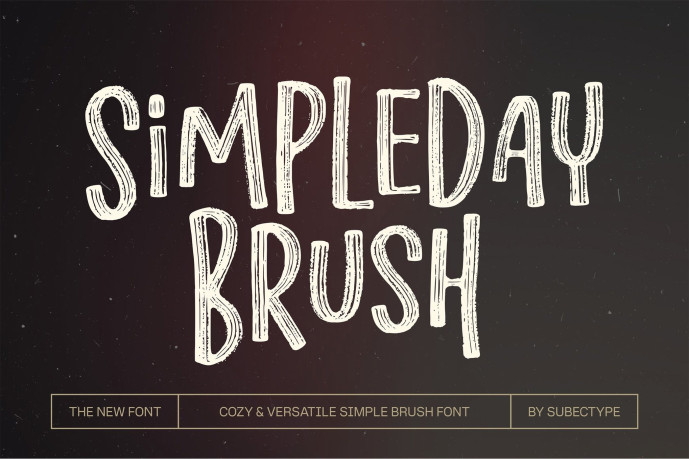 Simpleday Brush - Cute Brush Font - Free Font