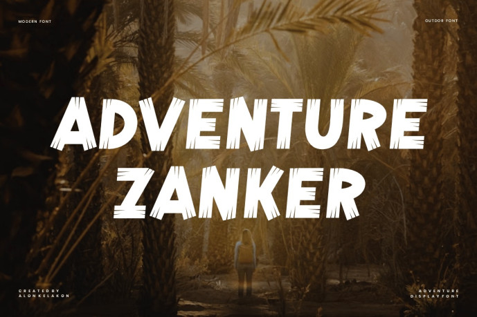 Zanker - The Adventure Display Font - Free Font