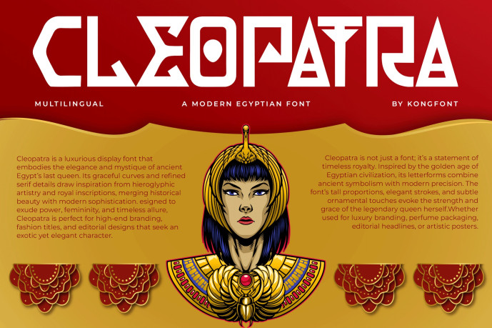 Cleopatra – Modern Egyptian Font - Free Font
