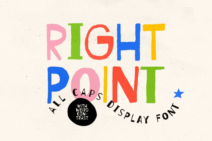 Two Point Font Right Point Display Font - Free Font