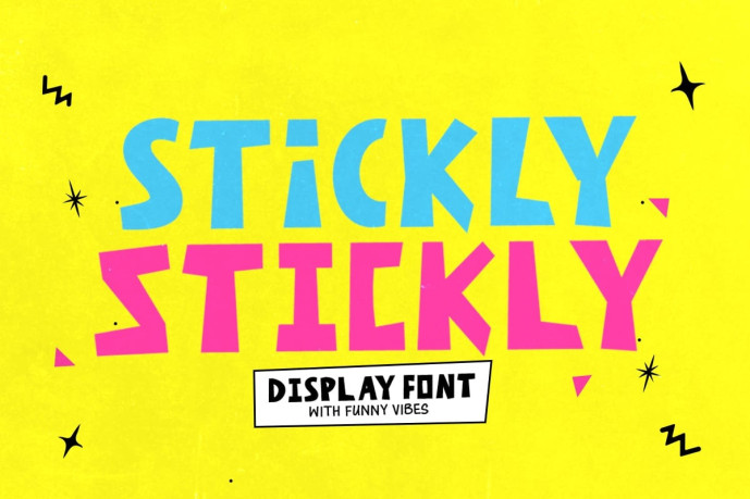 Fun Display Script Stickly - Fun Display Font - Free Font