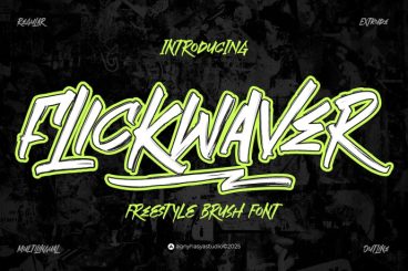 FlickWaver Brush Font